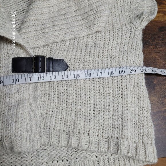 Ann Taylor Cardigan Shawl Neck Sweater M Soft Wool Alpaca Preppy Minimalist - Picture 6 of 8